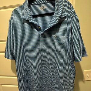 Vineyard Vines Blue and White Polo Shirt Casual Stripes xxl excellent condition